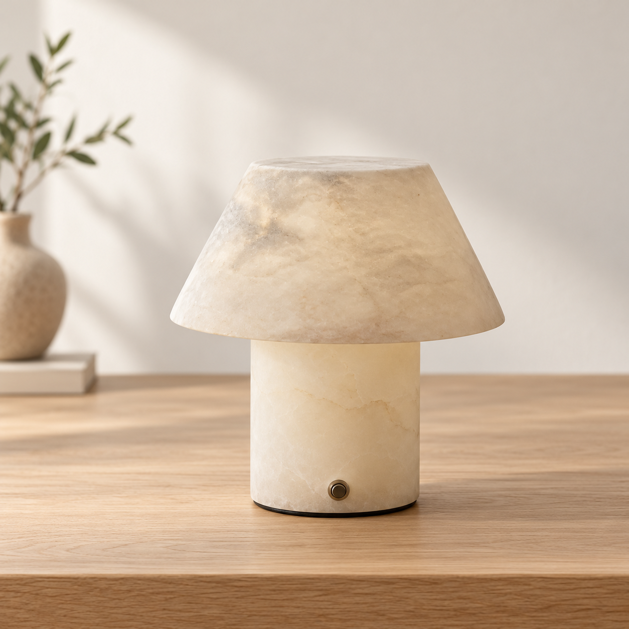 UVRENA natural stone lamp switched off