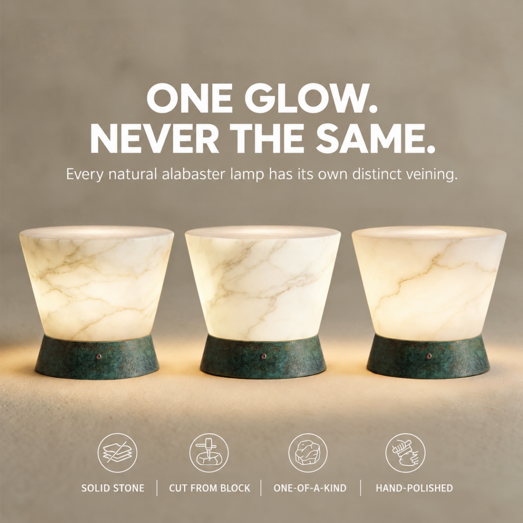 Mist Ridge Natural Alabaster Table Lamp