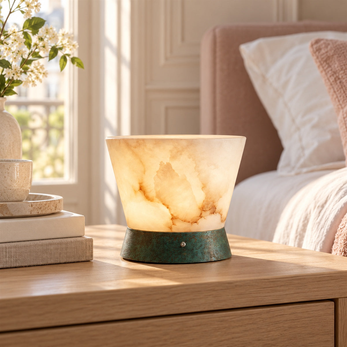 Mist Ridge Natural Alabaster Table Lamp Main image