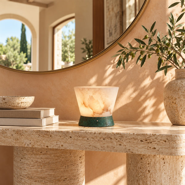 Mist Ridge Natural Alabaster Table Lamp