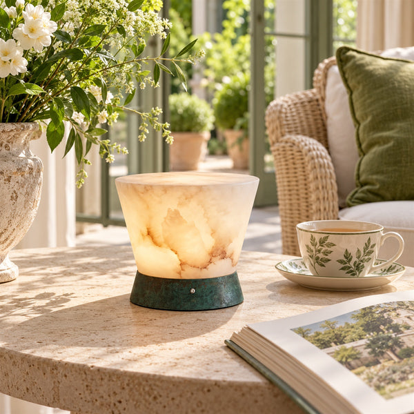 Mist Ridge Natural Alabaster Table Lamp