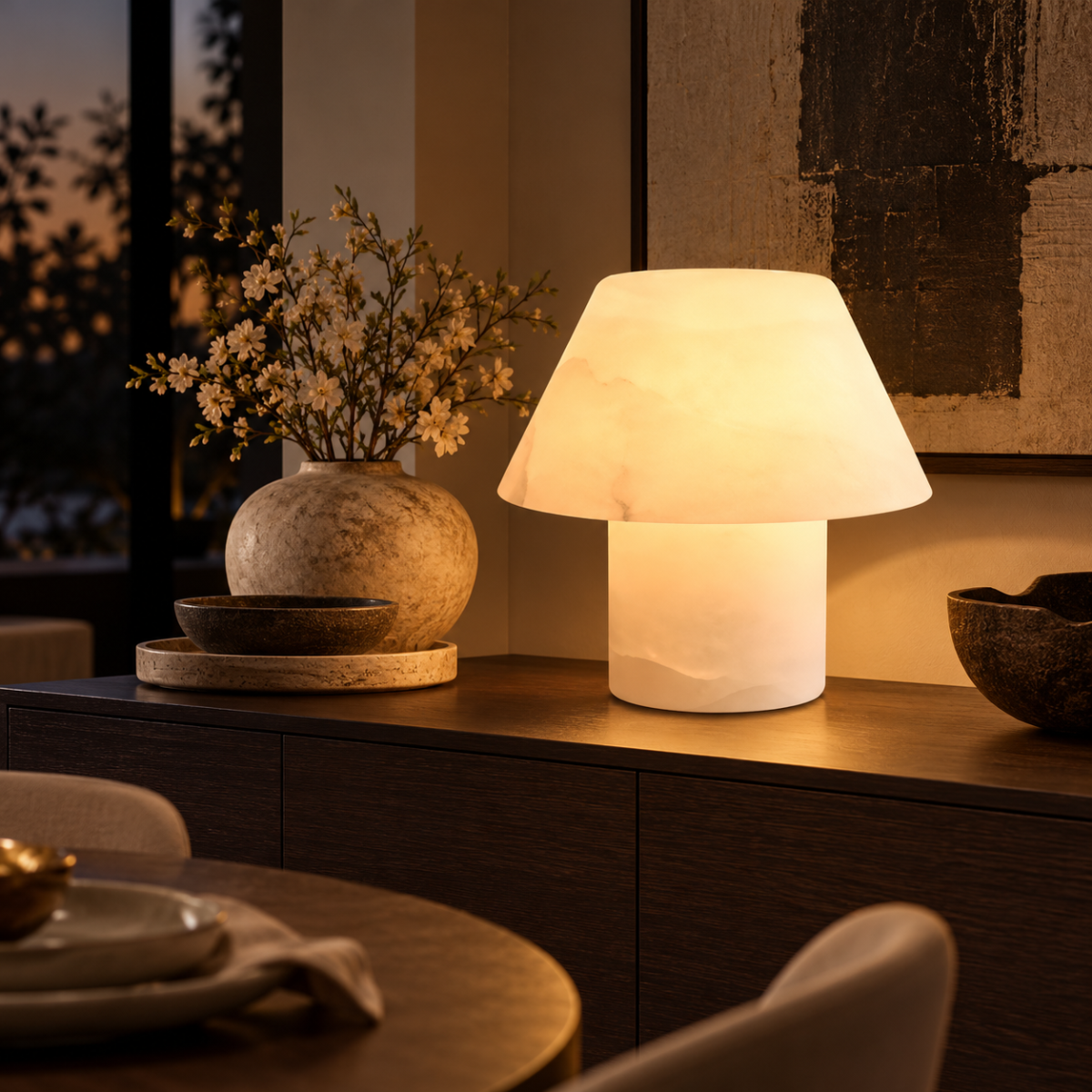 Noma Spanish Alabaster Table Lamp Main image