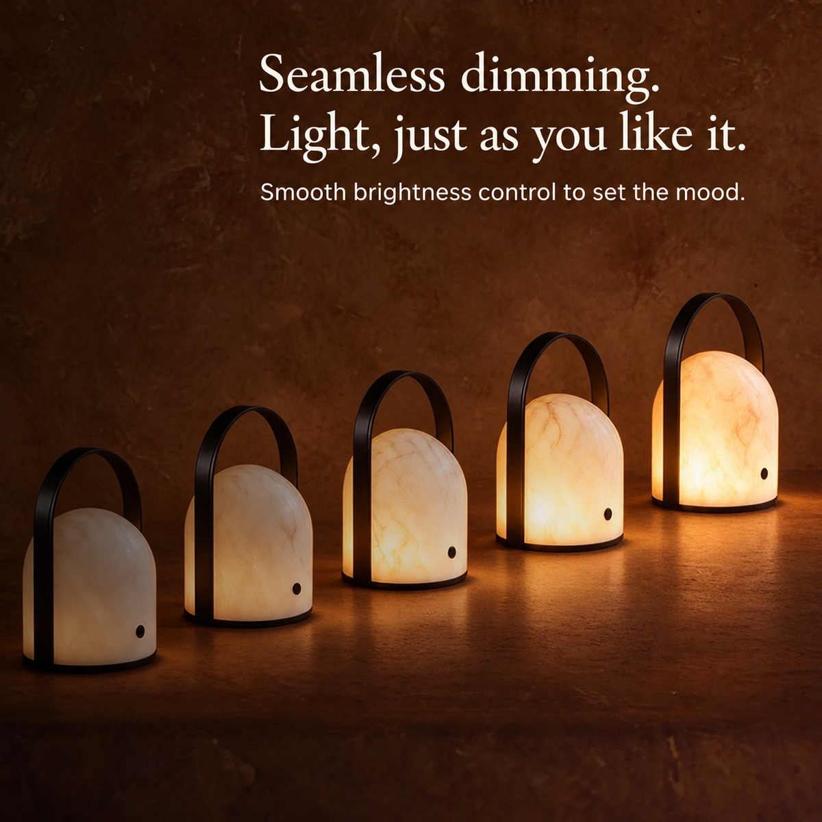 Aurelle Natural Alabaster Portable Table Lamp