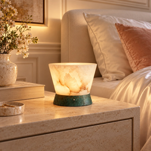 Mist Ridge Natural Alabaster Table Lamp