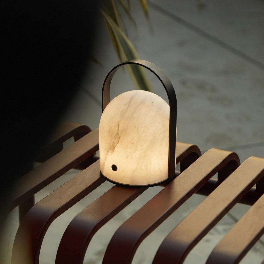 Aurelle Natural Alabaster Portable Table Lamp
