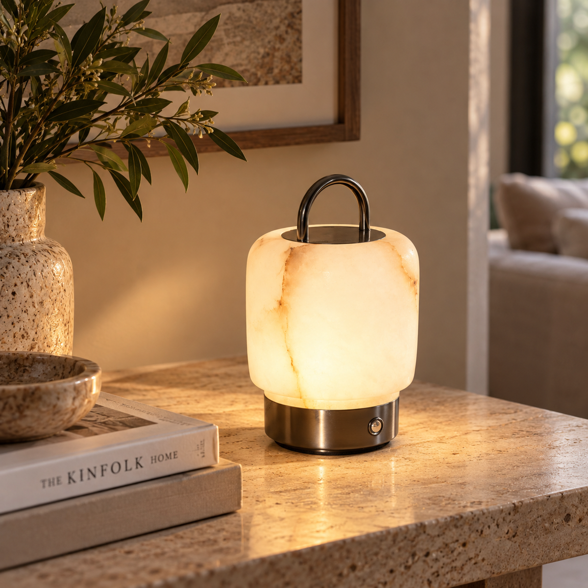 Liora alabaster lamp dimensions and product details